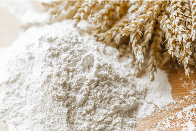 flour with wheat stalks