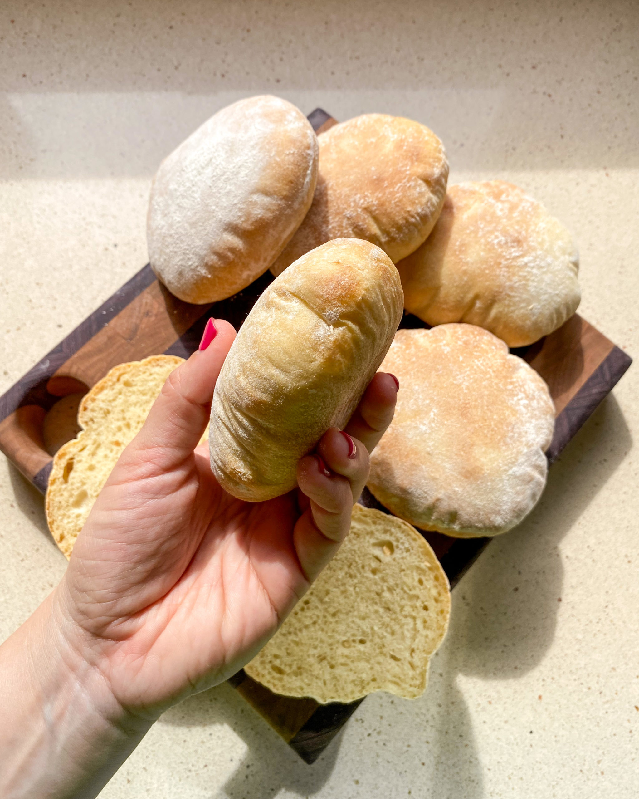 spanish molletes made with sourdough