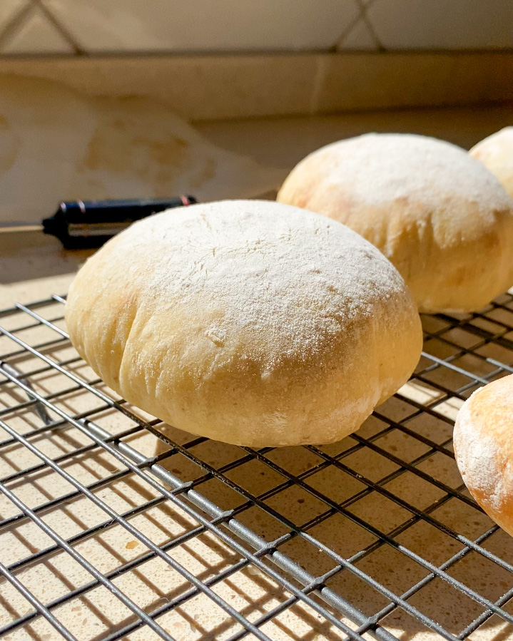 Spanish sourdough mollete fluffy dough